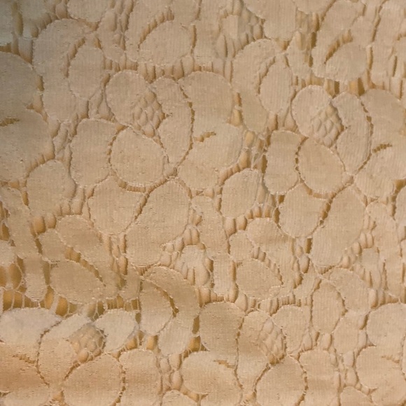 Vintage Candies Yellow Lace Dress with Rhinestones around Collar Size L - Picture 10 of 10